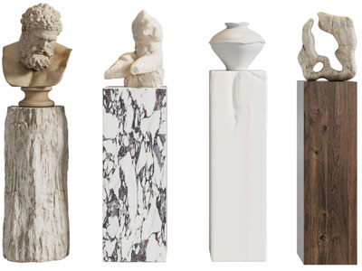 侘寂风雕塑雕刻摆件组合