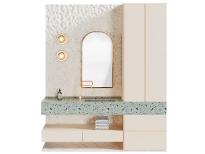 现代轻奢洗手台 浴室柜