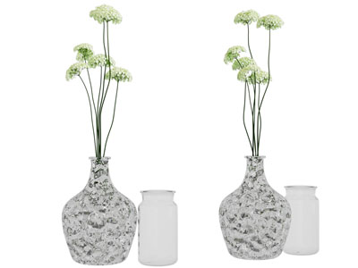 现代玻璃花瓶花卉