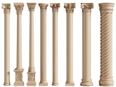 欧式罗马柱子3d模型 欧式罗马柱子