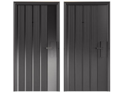 现代单扇平开门