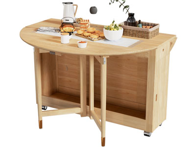 现代实木可折叠圆形餐桌椅组合3d模型 现代实木可折叠圆形餐桌椅组合