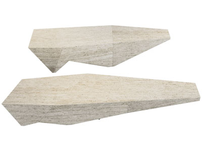 侘寂风不规则茶几3d模型 侘寂风不规则茶几