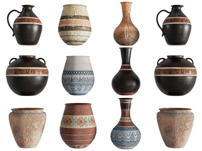 侘寂风陶艺 陶瓷器皿 摆件组合