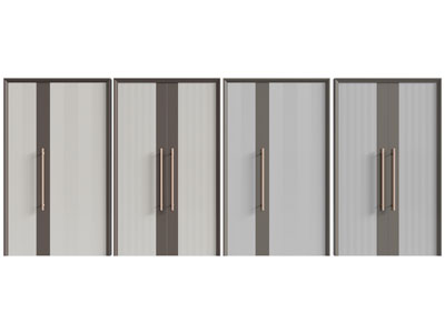 现代双扇平开门 子母门