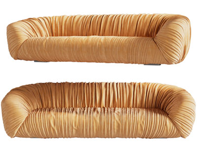 现代布艺多人沙发