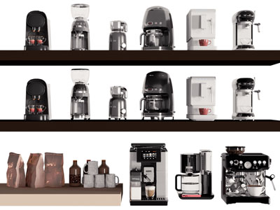 现代咖啡机 厨房电器3d模型 现代咖啡机 厨房电器