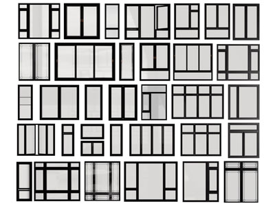 现代玻璃平开窗户