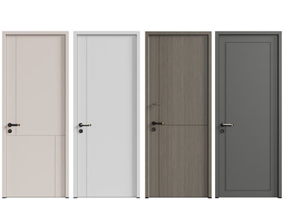 现代单扇木门 平开门
