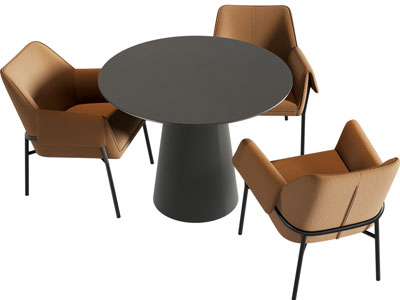 现代休闲餐桌椅组合3d模型 现代休闲餐桌椅组合