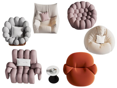 现代布艺懒人沙发