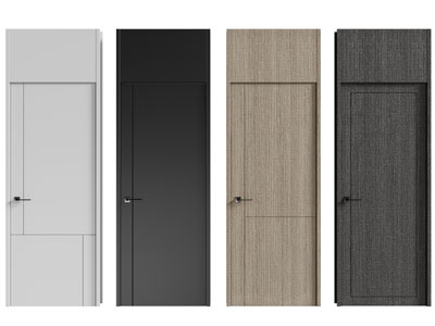 现代单扇平开门 木门