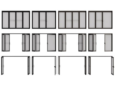 现代玻璃推拉门 折叠门 平开门