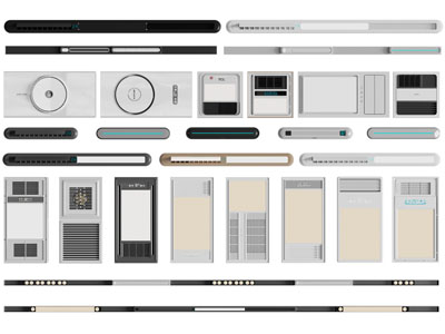 现代暖风扇 线形浴霸3d模型 现代暖风扇 线形浴霸