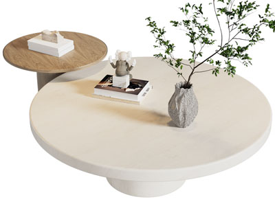 现代圆形茶几3d模型 现代圆形茶几