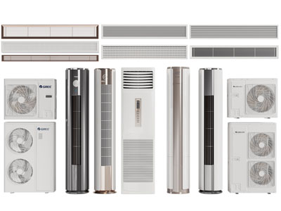 现代空调外机 出风口3d模型 现代空调外机 出风口