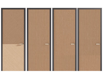 现代单扇平开门 木门