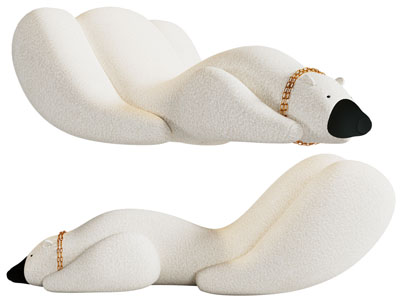 现代北极熊懒人沙发