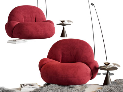 现代红色懒人沙发