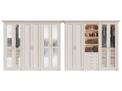 简欧衣柜3d模型 简欧衣柜