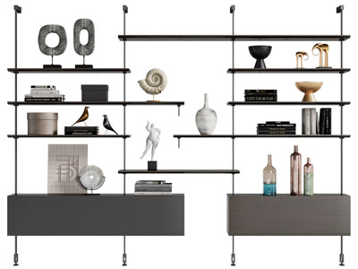 现代开放式装饰柜