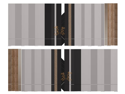 现代床头背景墙 护墙板