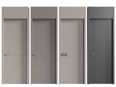 现代单扇平开门 木门