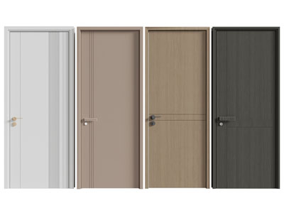 现代单扇木门 平开门