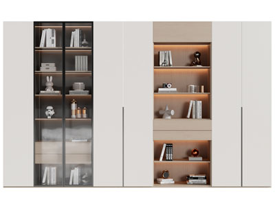 现代装饰书柜