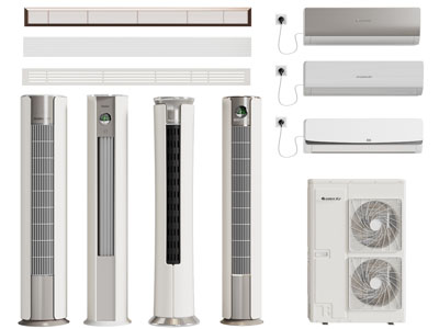 现代空调 排风扇 外机3d模型 现代空调 排风扇 外机