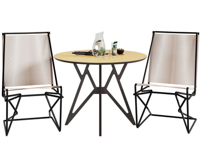 现代休闲餐桌椅组合3d模型 现代休闲餐桌椅组合