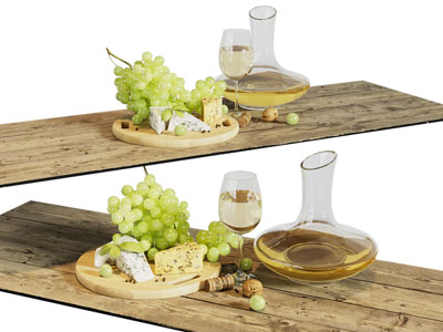 现代葡萄 甜点 茶具杯子 水果食物