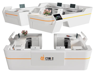 现代前台接待台3d模型 现代前台接待台