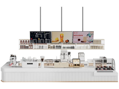 现代咖啡馆吧台3d模型 现代咖啡馆吧台