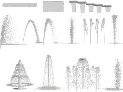 现代水景喷泉、水柱、音乐喷泉