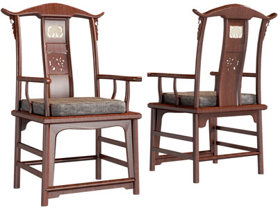新中式扶手椅子、休闲椅子