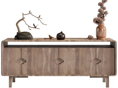 日式实木玄关柜、边柜