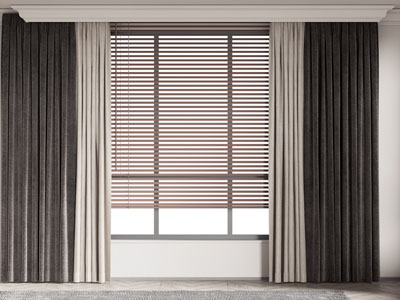 现代窗帘窗纱 百叶窗帘3d模型 现代窗帘窗纱 百叶窗帘