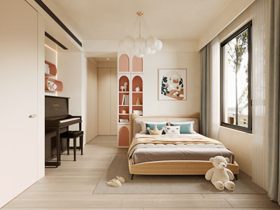 现代卧室 儿童房 公主房