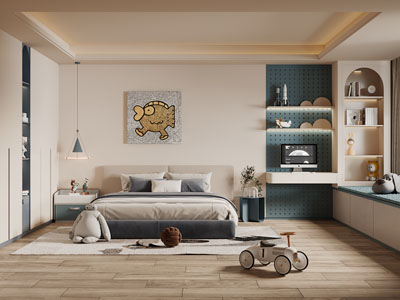 现代卧室 儿童房 男孩房