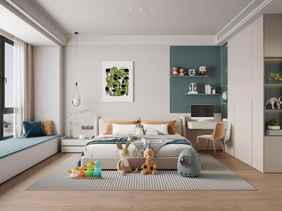 现代卧室 儿童房 男孩房