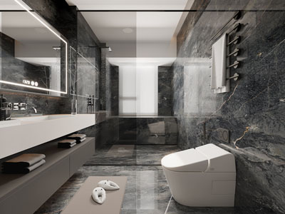 现代卫浴间 洗手间