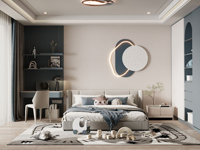 现代卧室 儿童房 男孩房