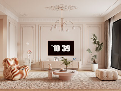 法式奶油风客厅