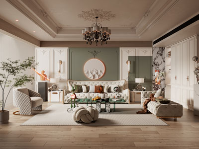 法式轻奢客厅