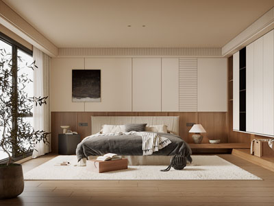 现代中古风卧室