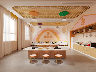 现代儿童烘焙厨房