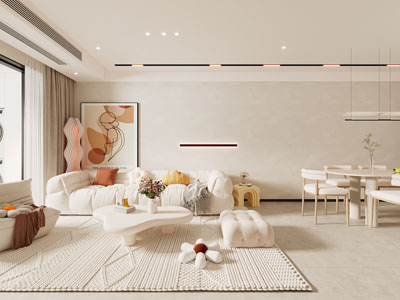 现代奶油风客厅