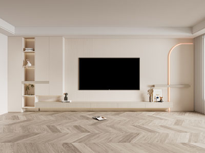 现代客厅电视背景墙3d模型 现代客厅电视背景墙