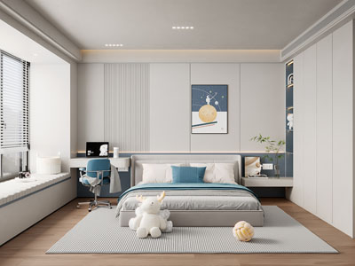 现代卧室 儿童房 男孩房